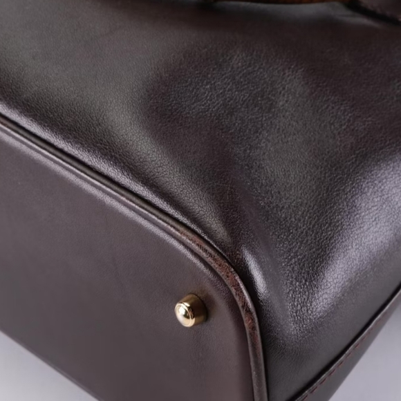 Gucci Small Bamboo Domed Handbag in Brown Leather - Picture 6 of 6